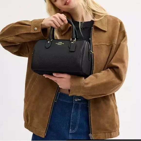 Coach Black Leather Handbag - Picture 4 of 13